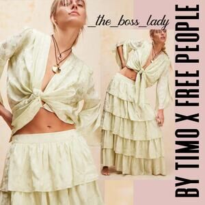 Free People x byTiMo skirt set co-ord jacquard matching set boho Large